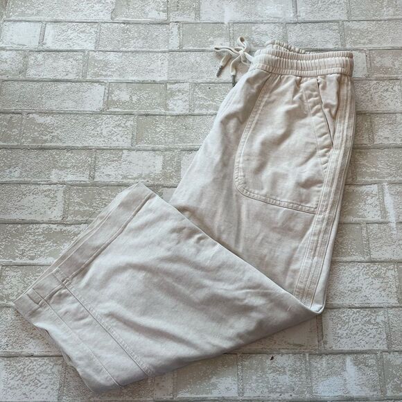 Athleta cream wide leg farallon linen pants - Picture 2 of 8